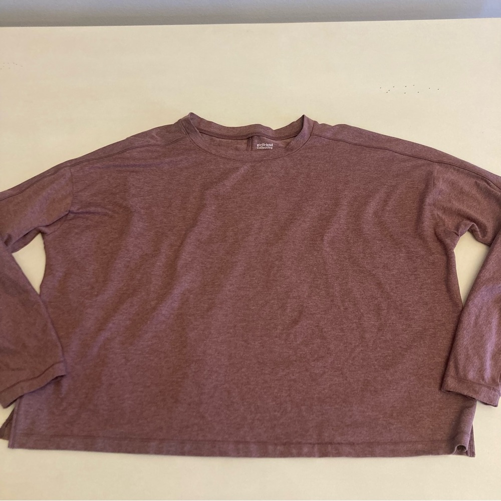 girlfriend collective Long Sleeve Tee in Mauve Plum